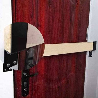 OEM Custom Black Powder Coated Estampado Metal U forma de puertas de barricada soportes