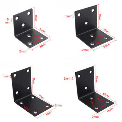Acero inoxidable Acero galvanizado Mesa de acero de metal personalizado Bracket de ángulo recto Brackets de esquina