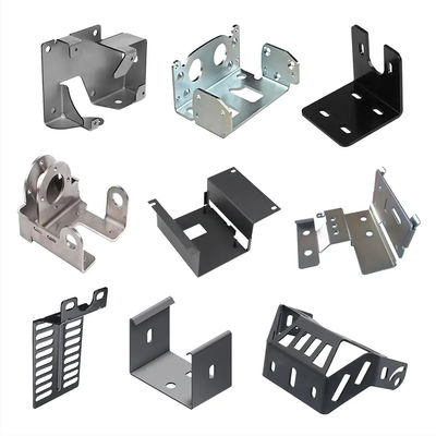 Las piezas de estampado de chapa de metal de aleación de aluminio personalizada Doblar la superficie negra Tratamiento de chapa de metal Fabricación