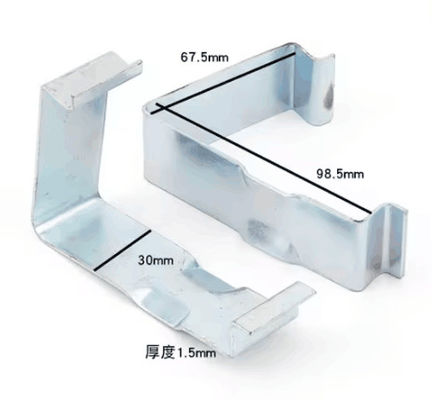 Clips metálicos en forma de V para cajas de madera con resorte, piezas estampadas para logística y fijación de cajas de madera