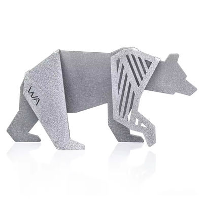 OEM piezas de metal personalizadas de chapa cortado por láser flexión de latón origami escultura de toro arte de metal moderno
