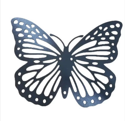 Tecnología de corte por láser Plata Delicada Art de mariposa Decoración Apoyo Patrón Personalización