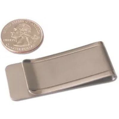 Clip de bolígrafo de dinero estándar portador de etiqueta de punzón personalizado de acero inoxidable tarjeta de identificación delgada hombres mujeres billetera piezas de estampado de metal