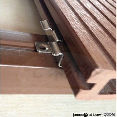 Clips de techo de acero inoxidable WPC de alta calidad OEM personalizado de fácil instalación para conectores de madera