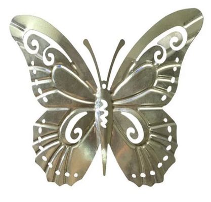 Artículos de decoración de metal grabado de bajo precio corte láser hojas de acero