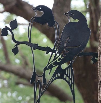 Artículos de decoración de metal grabado de bajo precio corte láser hojas de acero
