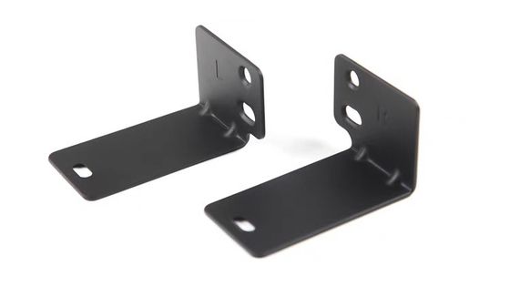 Brackets de acero inoxidable pequeño de ángulo recto, tipo L. Brackets para muebles, brackets de esquina negros en fabricación de chapa metálica