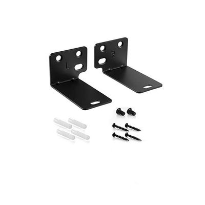 Brackets de acero inoxidable pequeño de ángulo recto, tipo L. Brackets para muebles, brackets de esquina negros en fabricación de chapa metálica