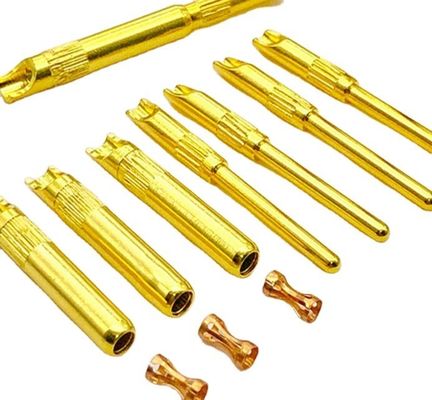 Conector de terminales de linterna de metralla de bronce de metal personalizado terminal de enchufe de plátano para fabricación de chapa de metal
