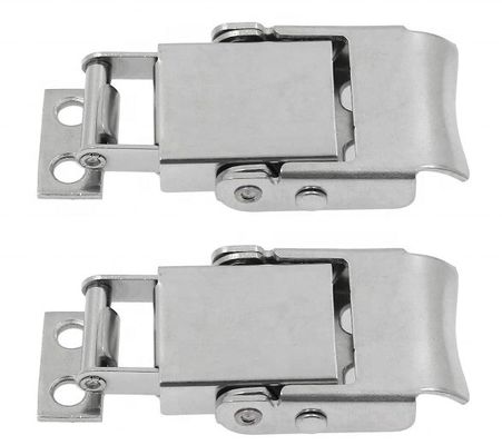 Acero inoxidable 304 cargado por resorte tira cerradura girador Hasp abrazadera cerradura cilindros para cajas y gabinetes