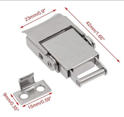 Acero inoxidable 304 cargado por resorte tira cerradura girador Hasp abrazadera cerradura cilindros para cajas y gabinetes