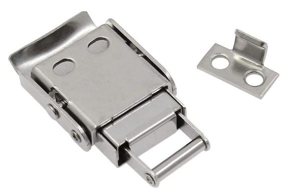 Acero inoxidable 304 cargado por resorte tira cerradura girador Hasp abrazadera cerradura cilindros para cajas y gabinetes