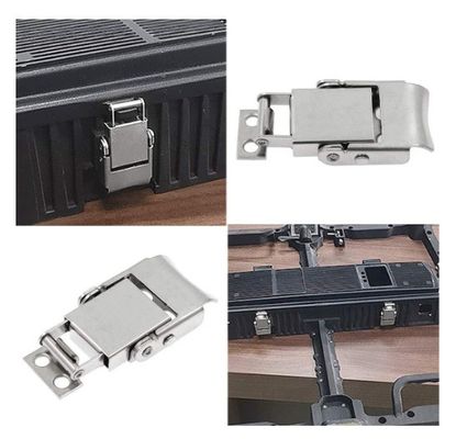 Acero inoxidable 304 cargado por resorte tira cerradura girador Hasp abrazadera cerradura cilindros para cajas y gabinetes