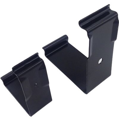 Estampado de chapa de metal Fabricación a medida Revestimiento electrónico negro Cinturón de acero contrachapado reutilizable Caja de madera Clip de caja de metal