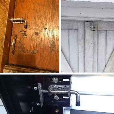 Venta caliente galvanizado de resorte cargado cerradura de alfiler de barril perno cepillado cerradura de puerta terminada muestra gratuita